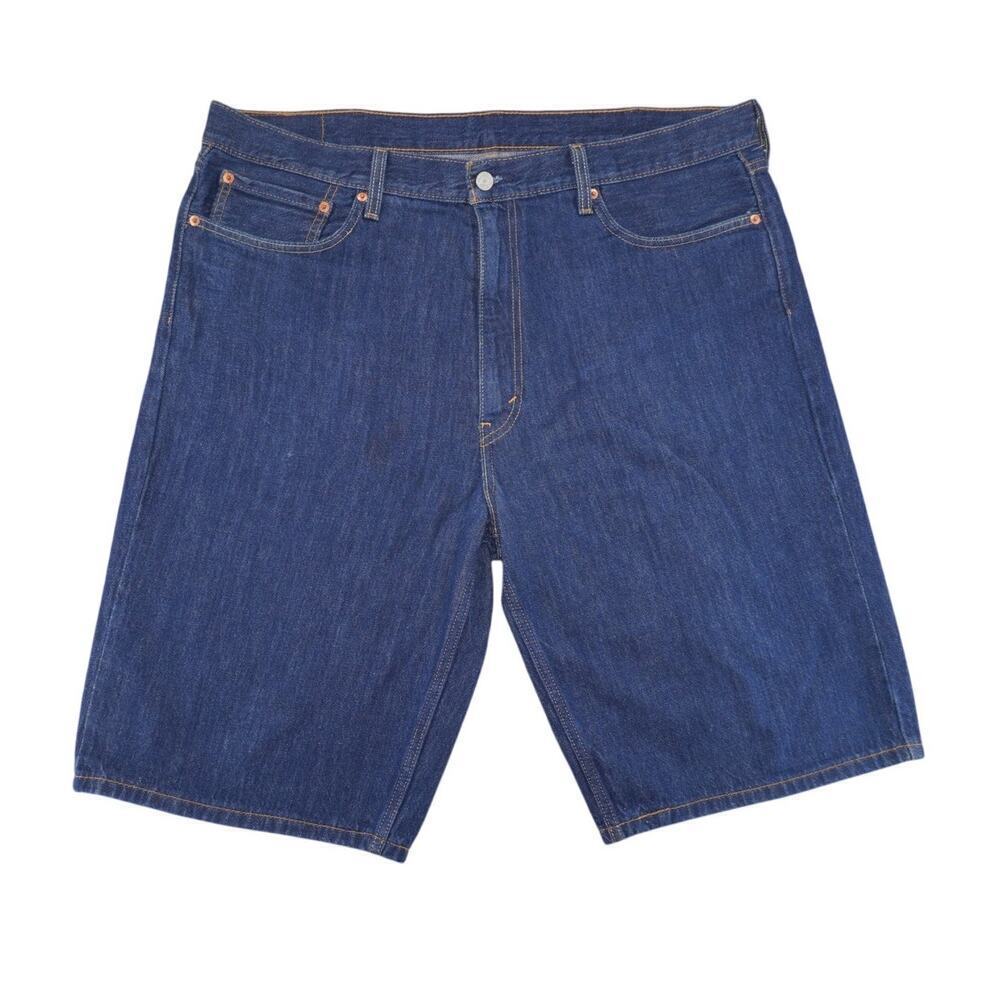 Levi's 469 Loose Straight Denim Shorts Blue Jeans W38 L12 Long Inseam